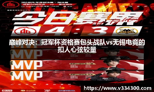 巅峰对决：冠军杯资格赛包头战队vs无锡电竞的扣人心弦较量
