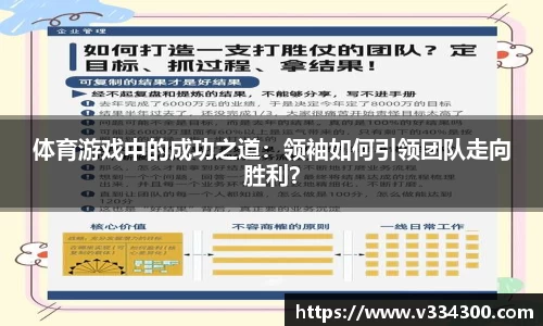 体育游戏中的成功之道：领袖如何引领团队走向胜利？